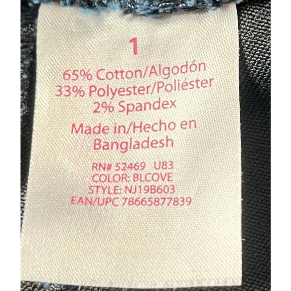 NO BO MID-RISE SHORTS JUNIORS, 1, NAVY BLUE, BACK POCKETS, BUTTONS & ZIP CLOSURE - Picture 9 of 10